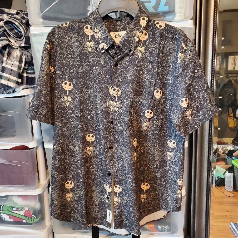 RSVLTS Disney Nightmare Before Christmas Button Down Shirt